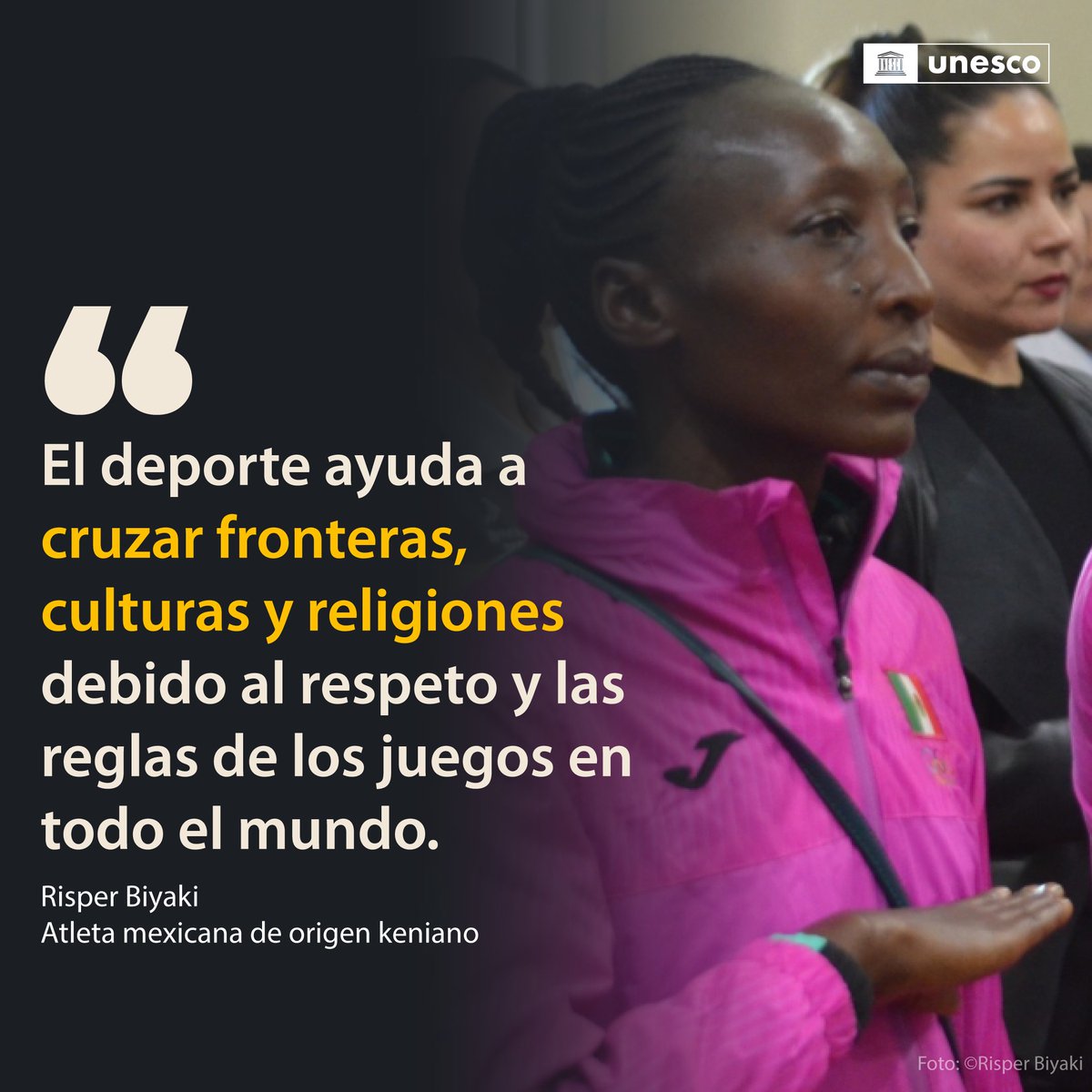 🥈Lee y comparte la historia de Risper Biyaki, atleta mexicana de origen keniano, quien encontró en el deporte una herramienta de unidad y diálogo, a pesar de episodios racistas y de discriminación:
ow.ly/24OY50R9Qek

💪🏿#CombateElRacismo ✋🏿#NoAlOdio