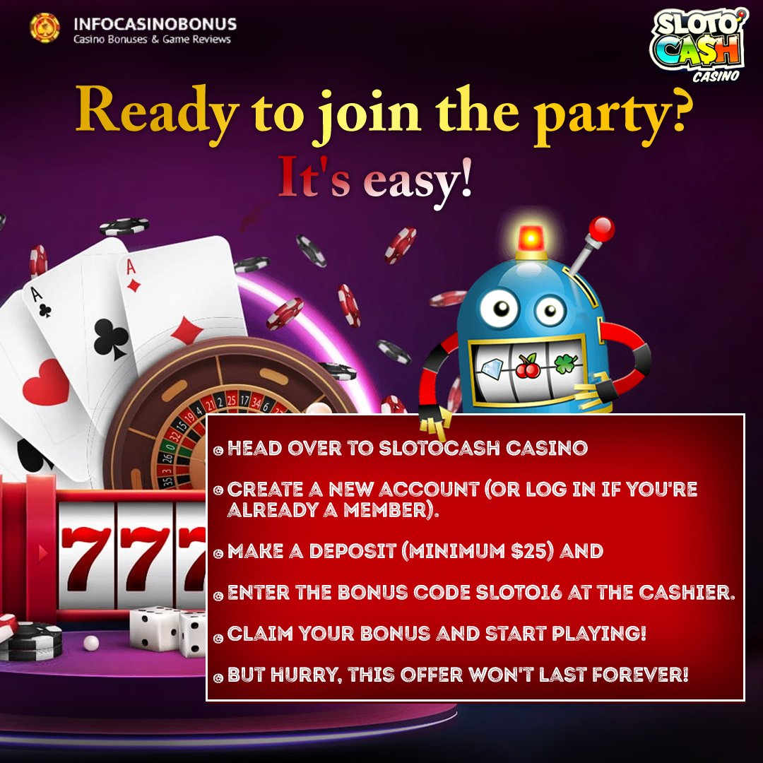 Don't miss out! 🎉 SlotoCash Casino is celebrating their anniversary with a HUGE offer 116% Match Bonus + 116 Free Spins! 💰 Boost your bankroll and spin your way to epic wins! 🎰#casino #poker #betting #depositbonus #freedeposit #casinobonus #onlinecasinobonus #slots #bonuscode