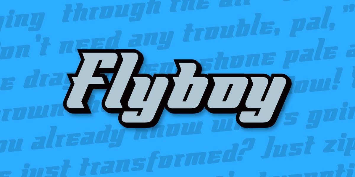 Blambot Font of the Day: Flyboy BB #fonts #lettering #comics #blambot buff.ly/3TXznwE