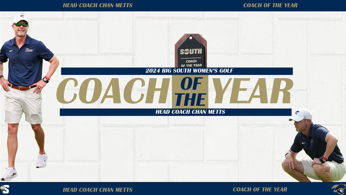 CSUBucsWGolf's tweet photo. 𝟐𝟎𝟐𝟒 𝐁𝐈𝐆 𝐒𝐎𝐔𝐓𝐇 𝐖𝐎𝐌𝐄𝐍'𝐒 𝐆𝐎𝐋𝐅 𝐂𝐎𝐀𝐂𝐇 𝐎𝐅 𝐓𝐇𝐄 𝐘𝐄𝐀𝐑!!🎖️

He helped the Charleston Southern women's golf team win their first Big South Championship since 2010 and clinch a berth to the NCAA Regionals! 🏆

Congratulations @chanmetts21!

#BucStrong https://t.co/wiqeL1Q6Fx