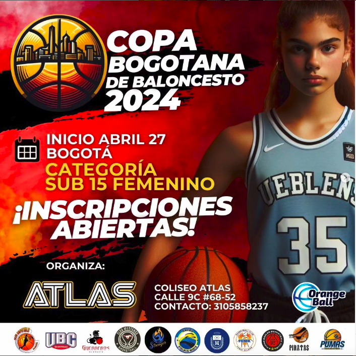 OrangeBallCol's tweet image. #COPABOGOTANA2024 ¡Llega la Copa Bogotana en la categoría Sub 15 femenino!

🖊️💫📸▶️🏀¡INSCRIPCIONES ABIERTAS!

🗓️Inicio Abril 27
🎯Categoría Sub 15 femenino
🌎Coliseo Atlas Calle 9c #68 - 52
📞3105858237

Organiza @atlasbogota_baloncesto