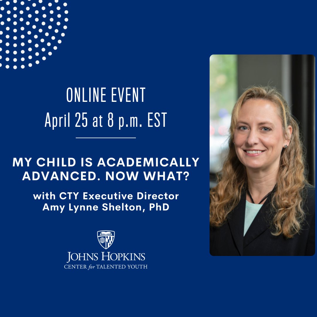 Don't miss our free online event coming up on 4/25! 👉Learn more and register at bit.ly/3PQd8r7 👉View all upcoming events: cty.jhu.edu/who-we-are/new… 👉Read our recent blog post about advanced learners: medium.com/p/ad5354d5602b