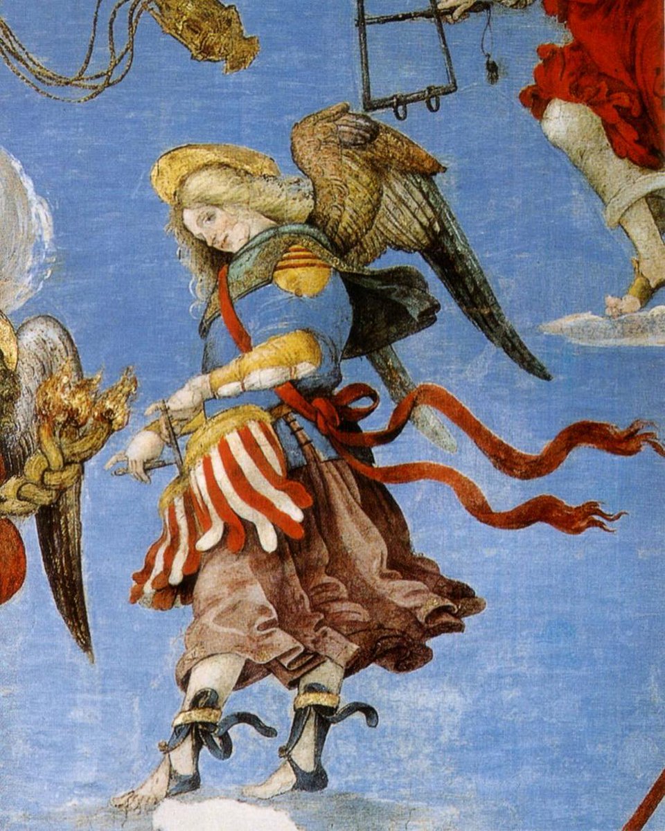 2/2 Sly little look from this angel drummer by Filippino Lippi in Santa Maria Sopra Minerva, Rome.