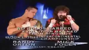 20 years ago today at Backlash 2004. @RandyOrton and #MickFoley had a violent hardcore match. The match that made Randy and One of my favorite Foley Matches