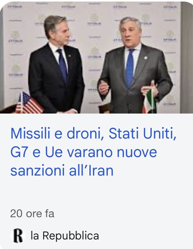 Ricapitolando: 
-#Israele bombarda la sede diplomatica iraniana a Damasco;
-l’#Iran reagisce;
-#Usa, #Uk e #Ue sanzionano l’Iran: 

Il #dirittointernazionale spiegato facile😎