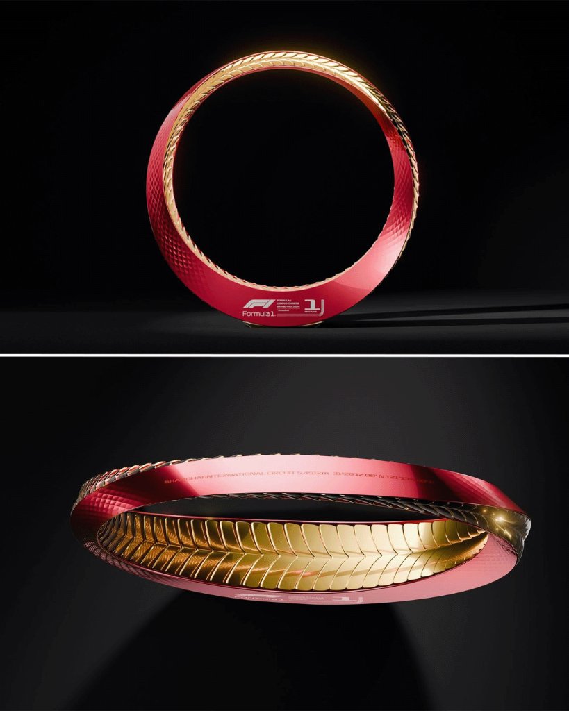 Motorsport's tweet photo. Is this the best #F1 winner's trophy of all-time?

The new design pays tribute to F1’s past, resembling the laurel wreaths that race winners were presented with around their necks! 

#ChineseGP https://t.co/l5hsiAgVsI