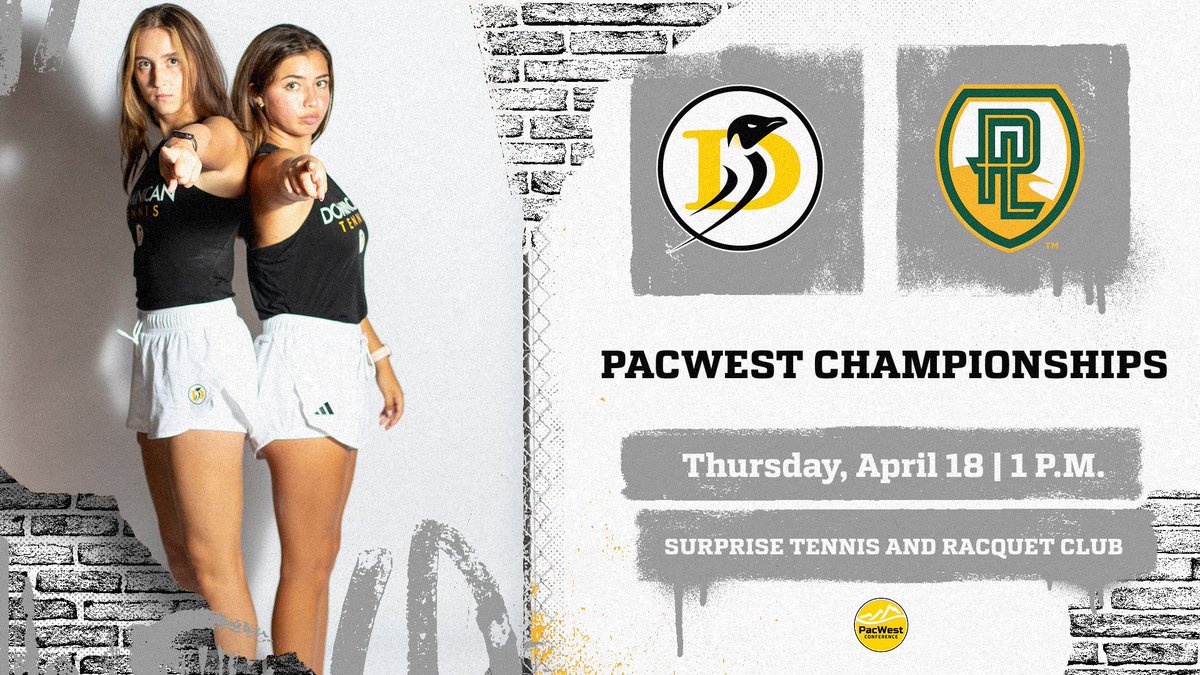 Are you ready for some Pengs tennis 🫵 ⁉️ Second round action from the PacWest Championships starts this afternoon 🐧 🎾 #PenguinPride