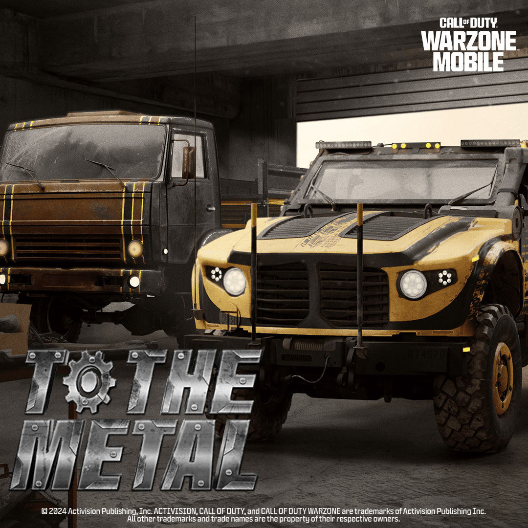 ⛽️ All gas, no brakes in this week's event. Grab the Cargo Truck - Total Terra, and LTV - High-viz as part of the Metal Event in #CallofDuty #WarzoneMobile, starting at 11 AM PT.