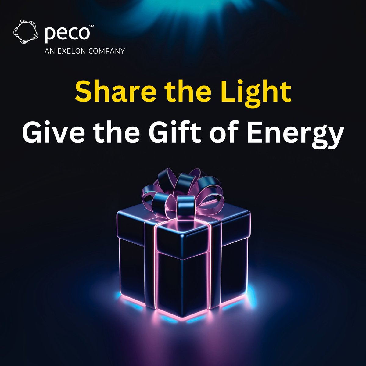 Did you know you can pay someone's PECO bill!? Share the Light! Give the “Gift of Energy” today! For more information visit PECO.com/gift!