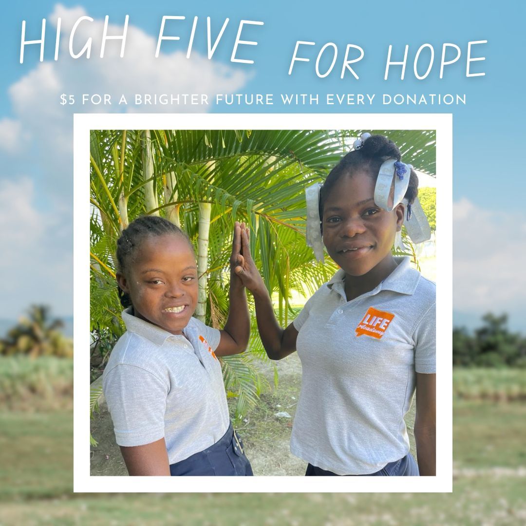 myLIFEspeaks's tweet photo. ✋ Happy #NationalHighFiveDay 🫵 Will you join us on our mission to bring hope to Haiti by making a one-time or monthly donation of $5 to myLIFEspeaks? Visit the link in our bio to give a high five that matters. 

#HopeForHaiti #Haiti https://t.co/SaGyZjL6IV