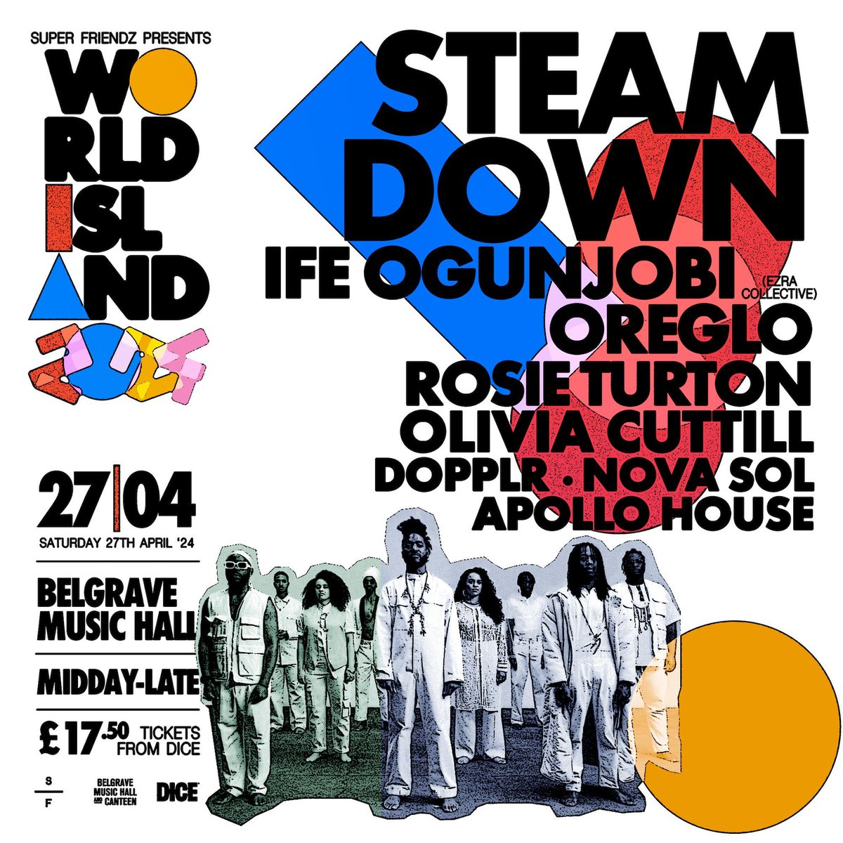 buff.ly/4cDHTcK JUST ANNOUNCED! Dopplr, Nova Sol and Apollo House join the lineup for 2024's first World Island show alongside Ife Ogunjobi, Oreglo, Rosie Turton, Olivia Cuttill and headliners @steamdown_ 🔥 Get your tickets now via the link above!