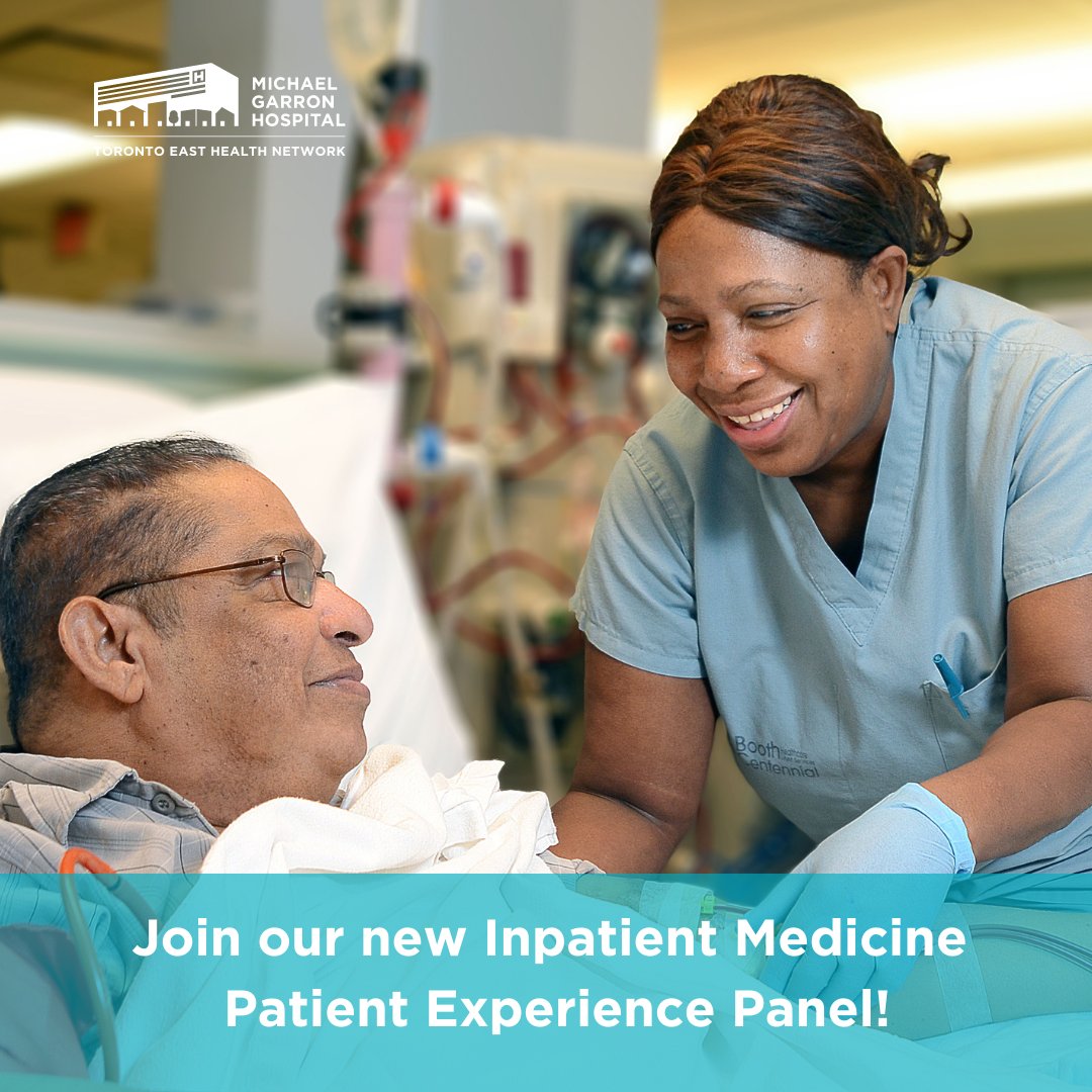 🏥 Have you or a loved one been admitted to or visited MGH’s inpatient medicine units (T9, T8, T7, A3 and B3) in the last two years?

💚 Want to make a difference in your community?  

📣 If so, join our new Inpatient Medicine Patient Experience Panel:  tehn.ca/InpatientMedic…