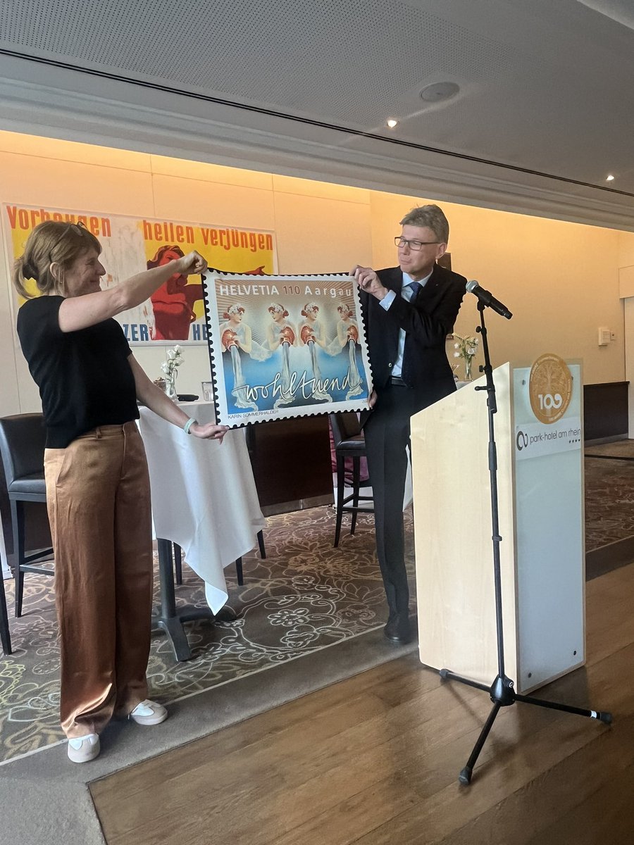 BadZurzach's tweet photo. 100 Jahre Thermen Schweiz. Ansprache von Regierungsrat AG Dieter Egli. Die Thetme Zurzach ist stolz, ein wichtiger Partner zu sein. #badzurzach #thermen #wellness https://t.co/Uq05WZXZLK