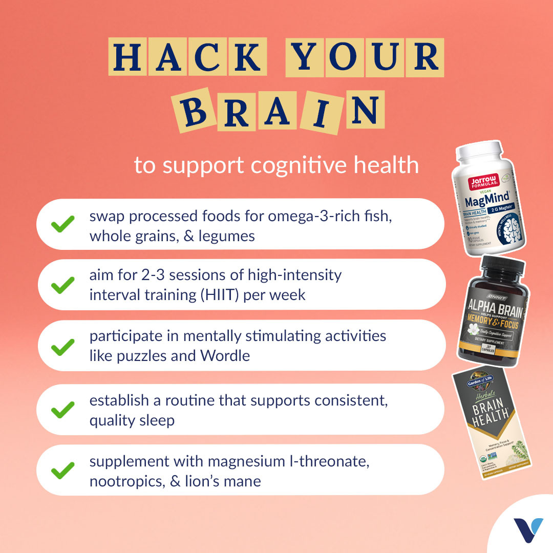 Got brain & memory support on your mind? 🧠 Give these cognitive health tips a try. And shop our favorite supplements for showing your noggin some extra love at bit.ly/3VS5aBC.