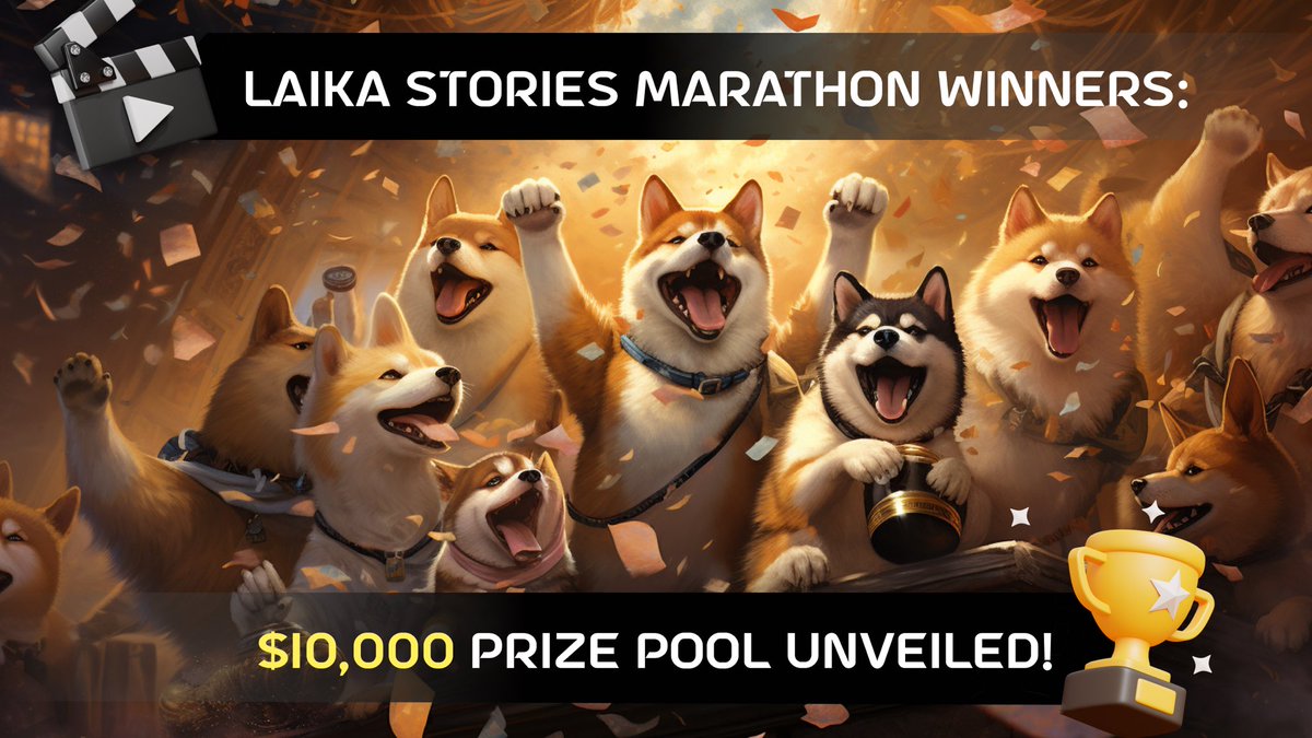LAIKA Stories Marathon Winners: $10,000 in Laika Prize Pool Unveiled! 🏆🕺 Brace yourselves, space explorers – the LAIKA Stories Marathon Challenge has wrapped up, and it's time to reveal our WINNERS! 🥰 Big thanks to everyone who joined – you’ve made this journey epic! 🥇👉