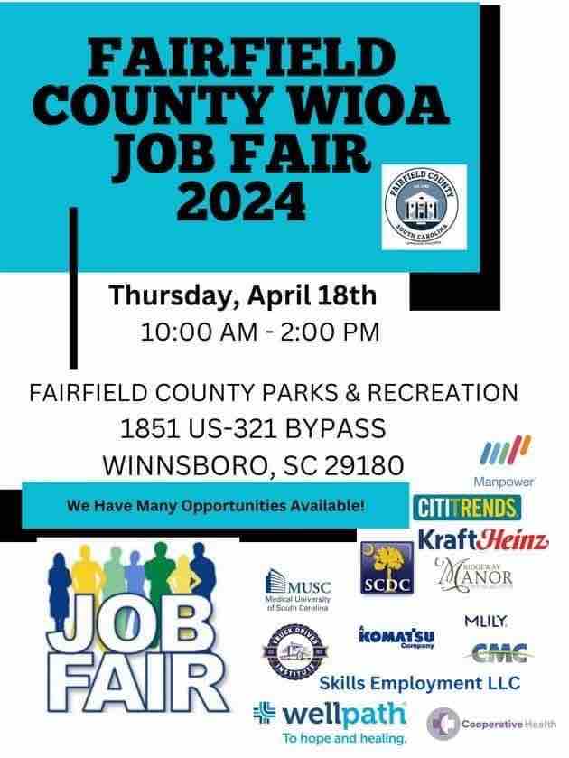 📣📣 GPS is #HIRING! Visit us at the Fairfield County WIOA #JobFair TODAY from 10am-2pm at Fairfield County Parks & Recreation, 1851 US-321 Bypass, Winnsboro, SC!! 📣📣 #gpsjobs