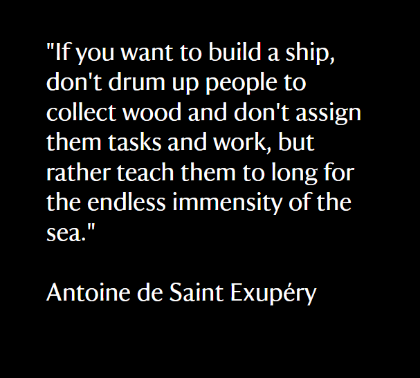 Lovely quote shared by a colleague today at work, on the subject of how you plan for the very long term.