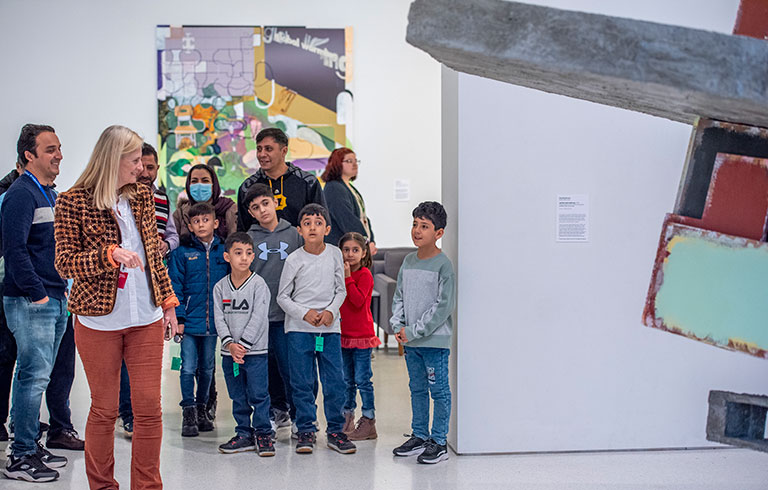 Launched in February 2023, the Neighborhood Museum program is designed to introduce the museums as a neighborhood resource for refugee families. Read more in the Spring issue of Carnegie Magazine at bit.ly/CarnegieMagSpr… 📸 Photo: John Schisler #4Museums #CarnegieMagazine