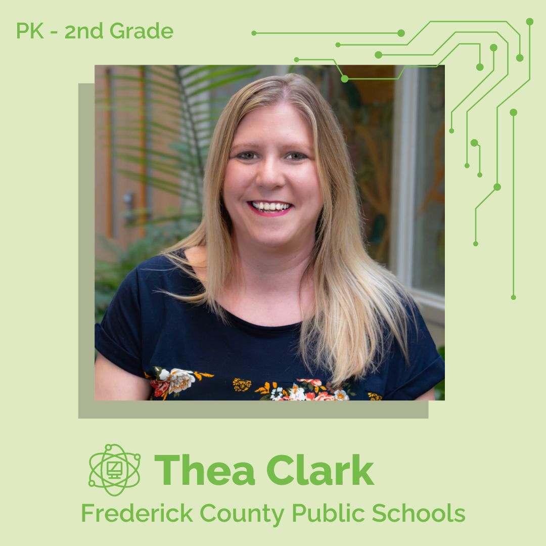 Celebrate a Virginia Computer Science Champion: THEA CLARK Throughout April we will be celebrating six Computer Science Champions. These champions are also in the running for Computer Science Educator of the Year for 2024