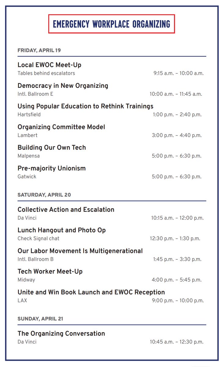 #LaborNotes2024 we're already trickling in. We're here! Stop by our table and say hi Check out our schedule for the conference👇