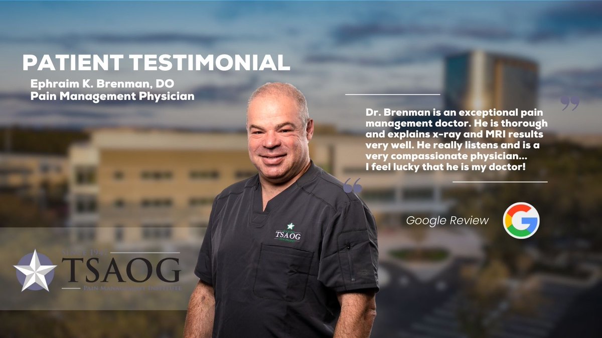 We LOVE hearing how our staff has helped you! 
Way to go Dr. Brenman! Keep up the amazing work!
For more info about Dr. Brenman, check out our website and YouTube channel!
#PatientTestimonial #back #neck #orthopedics #patientcare