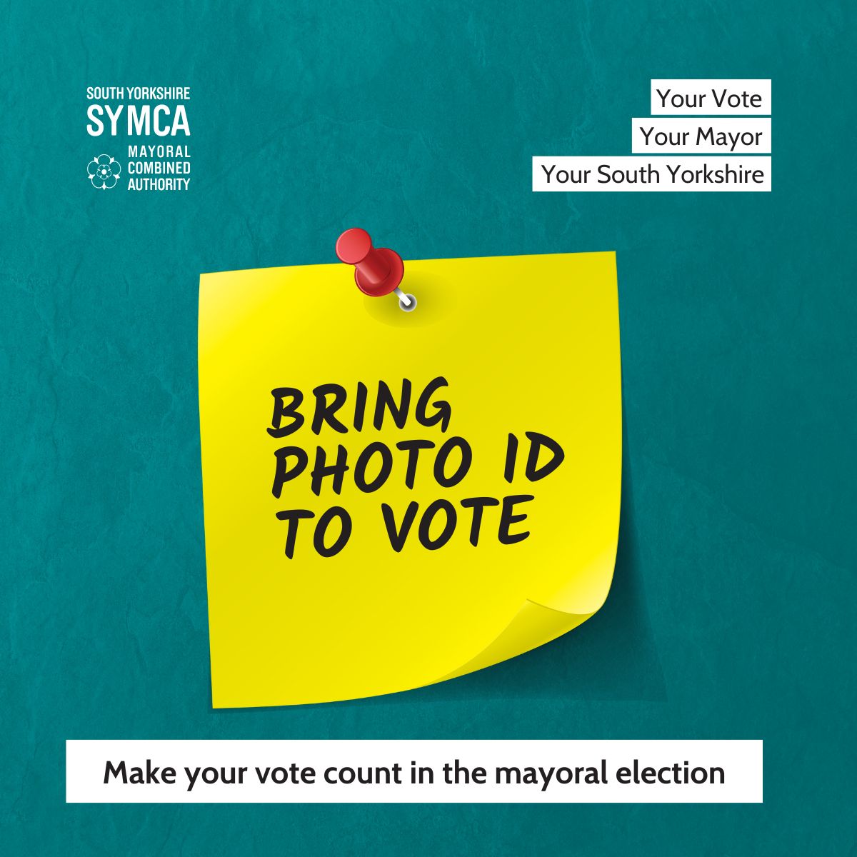 To vote in the South Yorkshire mayoral election you must have either valid ID or a Voter Authority Certificate (VAC). A VAC is free to apply for if you don’t have one of the approved forms of ID. Apply by 5pm on 24th April to get a VAC: orlo.uk/i7Awu #syelects
