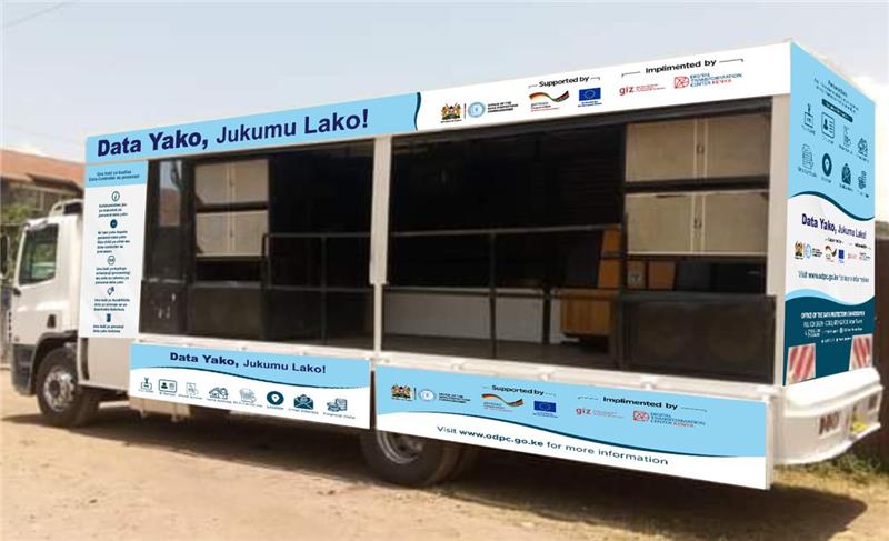 🇰🇪 💻 🔒We are organising a nationwide campaign for the Kenyan data protection authority ODPC. The motto: "Your data, your responsibility."
Part of the campaign is a roadshow that is travelling through six counties. We start in #Nyeri on Friday. This is what the trucks look like:
