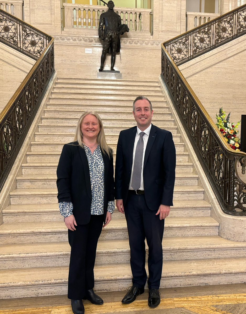 The Minister @paulgivan met Geraldine Hanna, Commissioner Designate @CVOCNI today to hear about the work of the organisation which represents victims of crime in Northern Ireland.