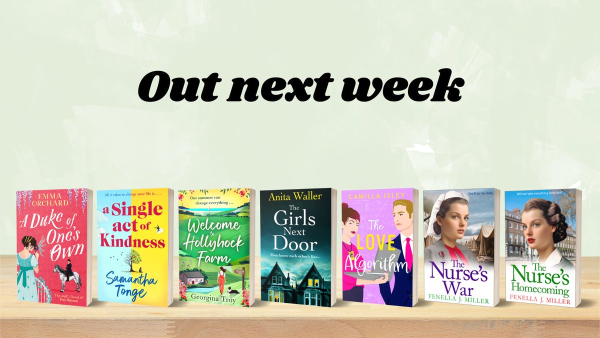 ✨ OUT NEXT WEEK ✨ All 7 of these fantastic books by @EmmaOrchardB, @SamTongeWriter, @GeorginaTroy, @anitamayw, @camillaisley and @fenellawriter are out next week! Pre-order your copies here: amzn.to/3xYtIvH
