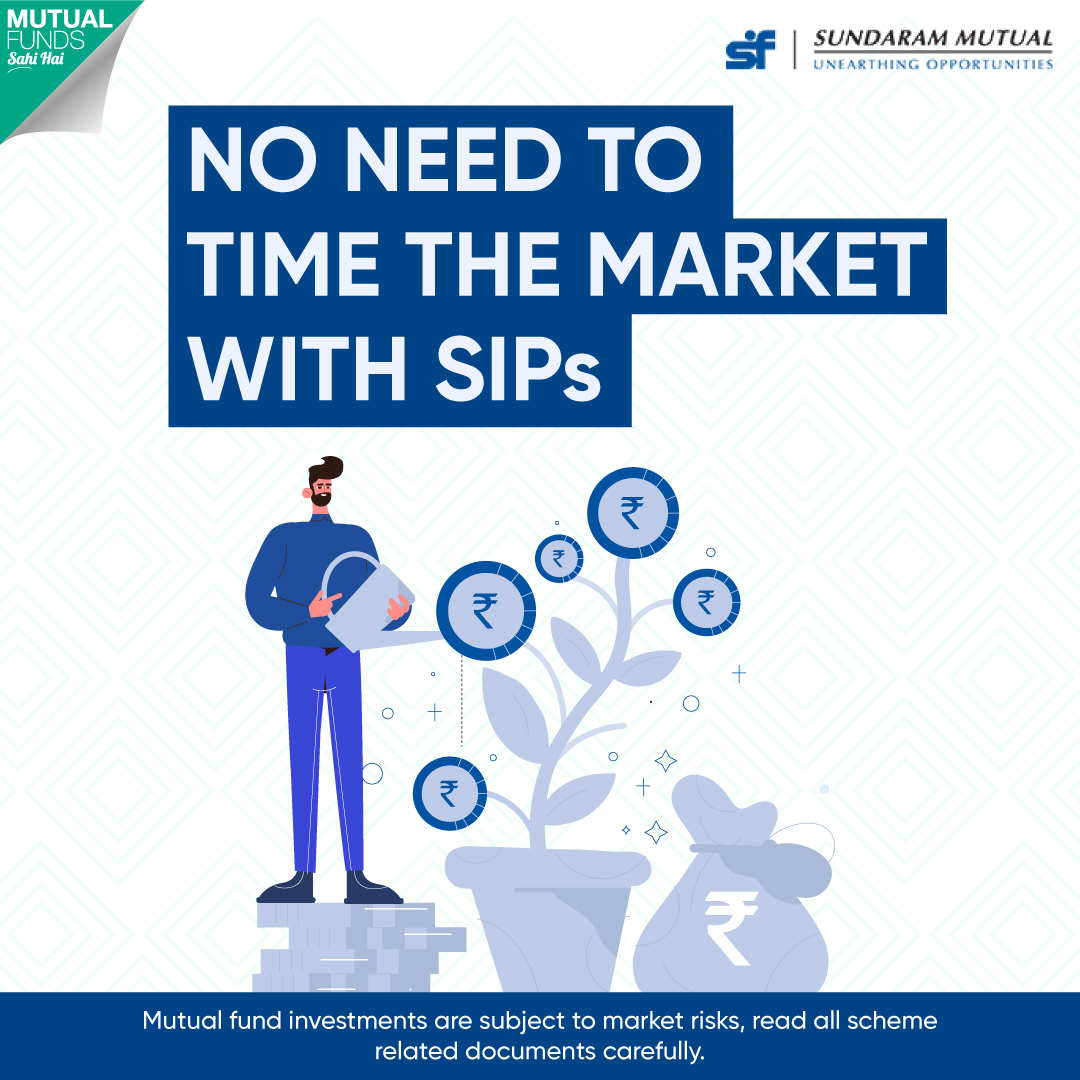 No need to time the market with #SIPs! Invest consistently without worrying about market fluctuations. Explore the convenience and affordability when investing via SIPs. Learn more on personal finance and investing: bit.ly/3TLT0ZB. #SundaramMutual #SIPEducation…