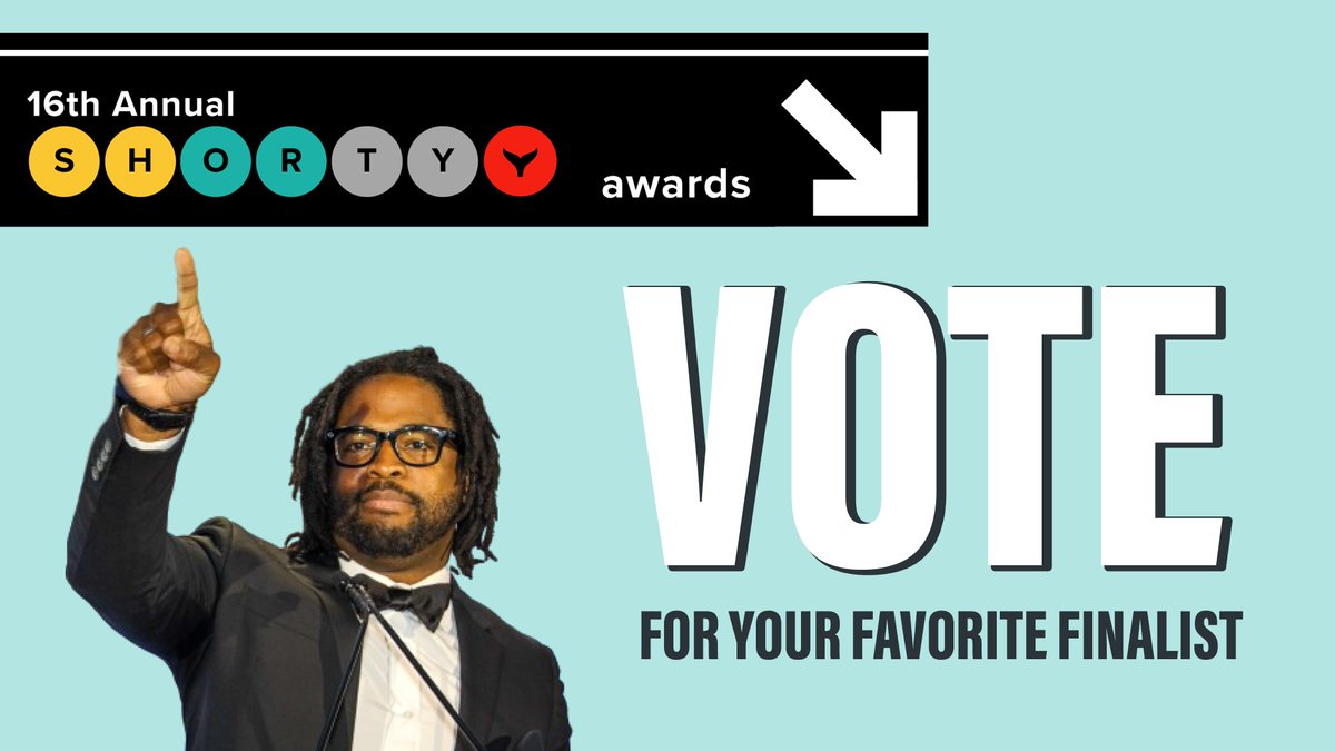 Don't forget to vote for your favorite finalist DAILY: shortyawards.com/vote/ The finalist with the most public votes will receive an Audience Honor Award. Voting closes on April 30th!