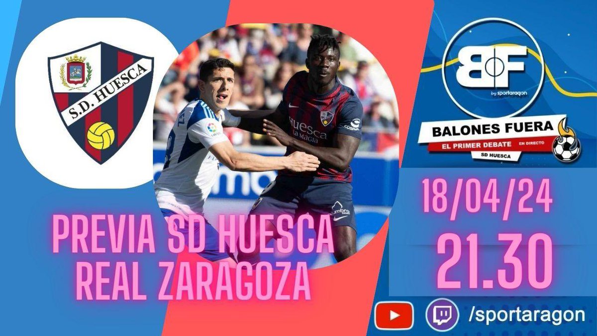 ¿Tenéis ganas de DERBI ARAGONÉS?? 
🟨
🟥
🟨
🟥
🟨
🟥
🟨
🟥
🟨
Hoy tenemos programa especial con muchas sorpresas
🎙️<a href="/pablobarrantes/">pablo barrantes</a> 
📺<a href="/jorgepuyuelo/">jorgepuyuelo</a> 
📻<a href="/Cristiansv_/">Cristian Serrano</a> 
👨‍⚕️ <a href="/Albertolg99/">Alberto Lizáldez</a> 
🖋️ <a href="/MGarciaDiaz_/">Marcos</a>
🗣️<a href="/maldichi/">Maldichi</a> 
Y con una estrella 🌟 invitada: <a href="/BaltiRigo/">Balti Rigo</a>