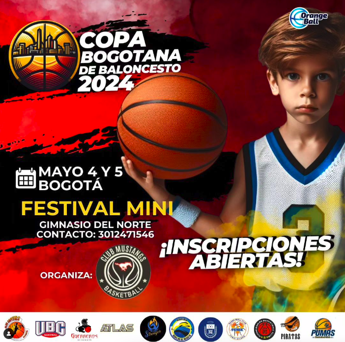 OrangeBallCol's tweet image. #COPABOGOTANA2024 ¡Llega la Copa Bogotana Festival categoría Mini!

🖊️💫📸▶️🏀¡INSCRIPCIONES ABIERTAS!

🗓️Mayo 4 y 5
🎯Categoría Mini
🌎Gimnasio del Norte
📞3012471546

Organiza @club_deportivo_mustangs_bog
