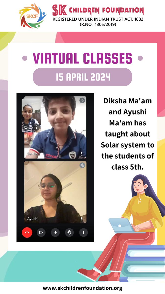 These are the glimpses of yesterday's virtual class.✨

Help us by donating now - +91 99998 00689 (Paytm)

For more information visit our website:- https:// skchildrenfoundation.org

#skcf #ngoindia #education #virtualclassroom