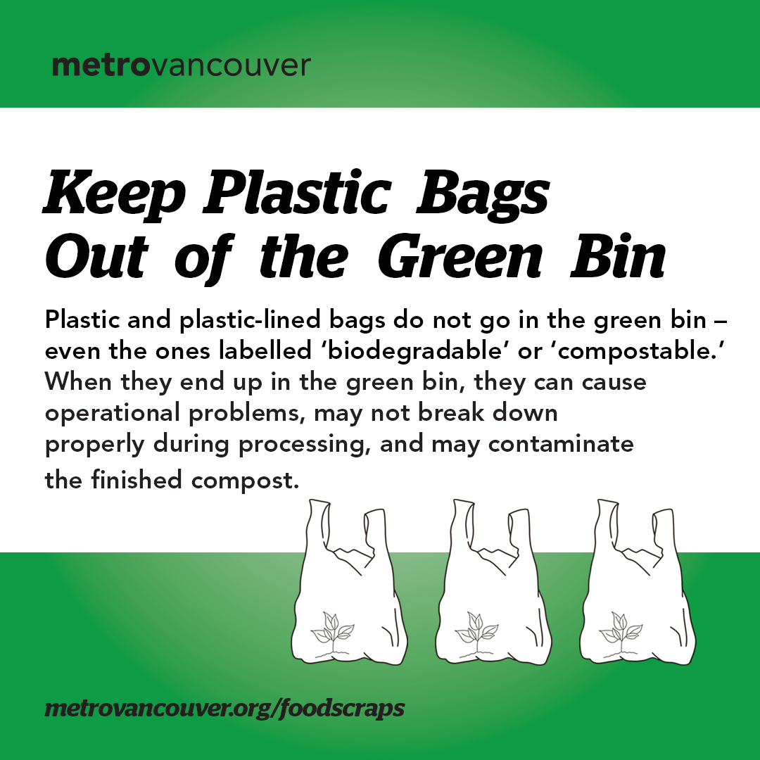 Keeping plastic out of the green bin, that’s an Earth Day win! Plastics don’t go in the green bin — even the ones labelled “biodegradable” or “compostable.” Learn more at ow.ly/sznN50RizhU

#FoodScrapsArentGarbage #EarthDay #PlanetVsPlastic