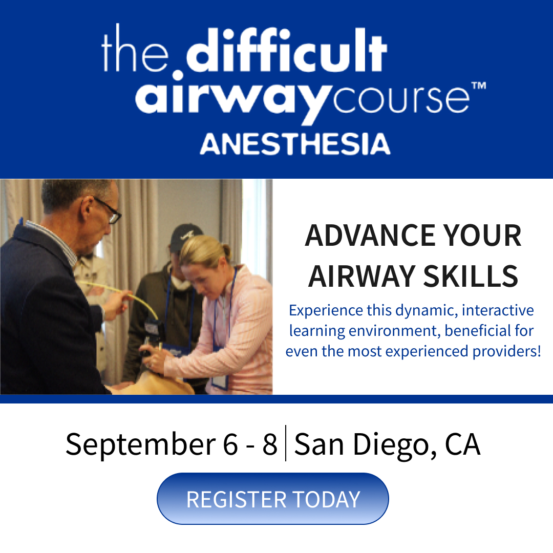 🌬️💉 Calling all anesthesia professionals! Participate in The Difficult Airway Course: Anesthesia, organized by AMEC. Know More - bit.ly/4ag2CBK

#Anesthesia #AirwayManagement #MedicalEducation #meded #eMedEvents🏥💡