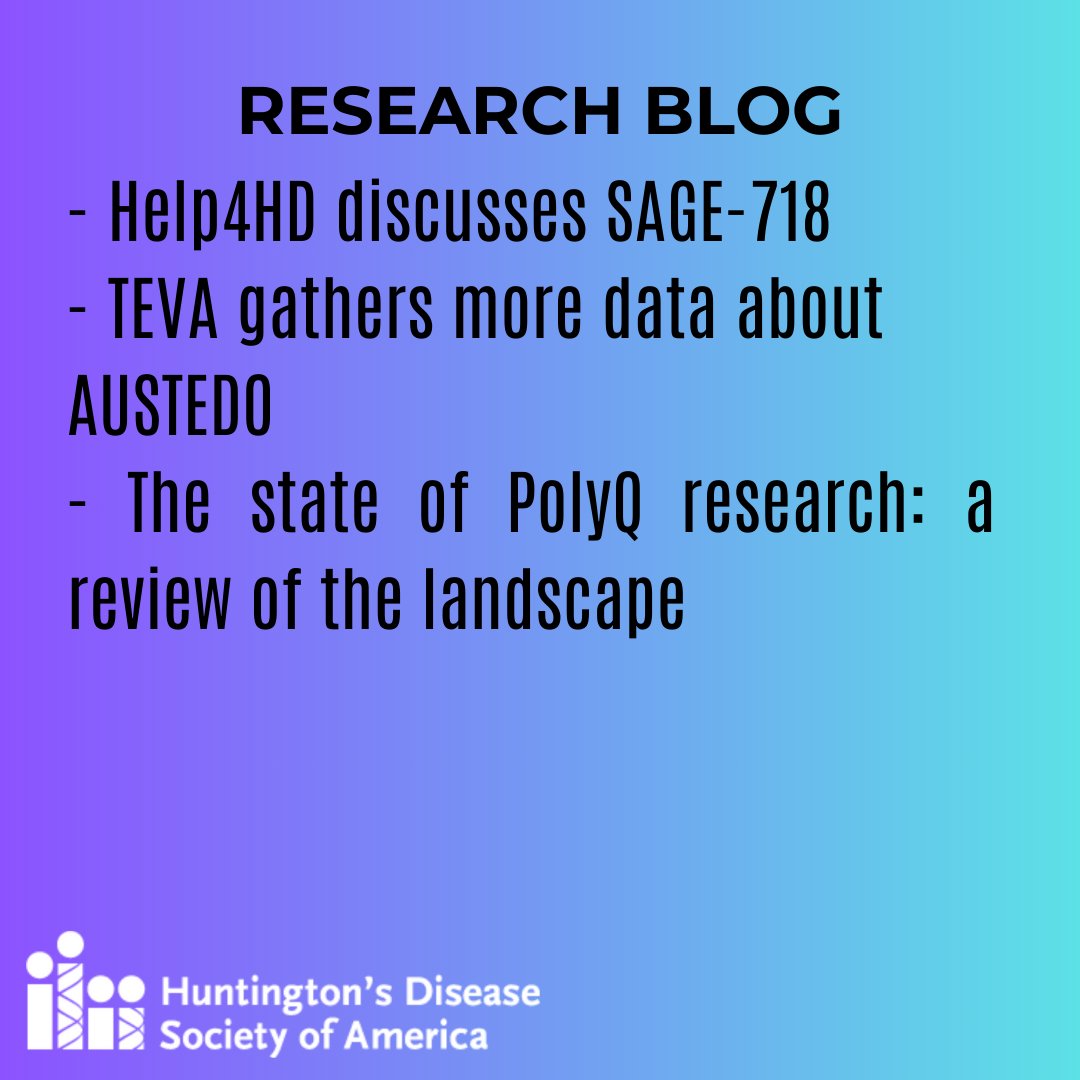 Ciao, amazing community! A fresh edition of the HDSA Research Blog is here! 📚💡 Don't just stay in the loop; be a part of the progress! Share your thoughts and spread the word! 👉 Click the link below to read the full blog ! 👇 hdsa.org/blog/