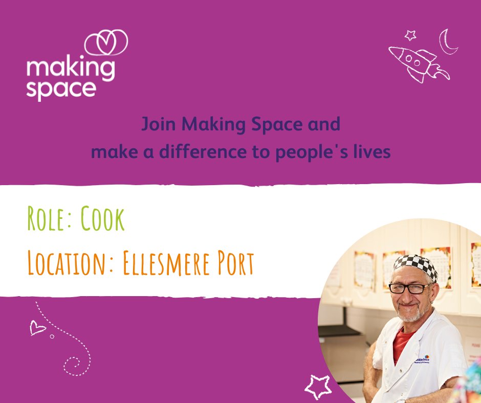#JobOfTheWeek Join our team as a Cook! If you have a passion for cooking and want to make a difference in the lives of others, we want to hear from you! ➡️ Hours > 20 p/w ➡️ Salary > £12 p/h Apply here careers-makingspace.icims.com/jobs/1884/cook…