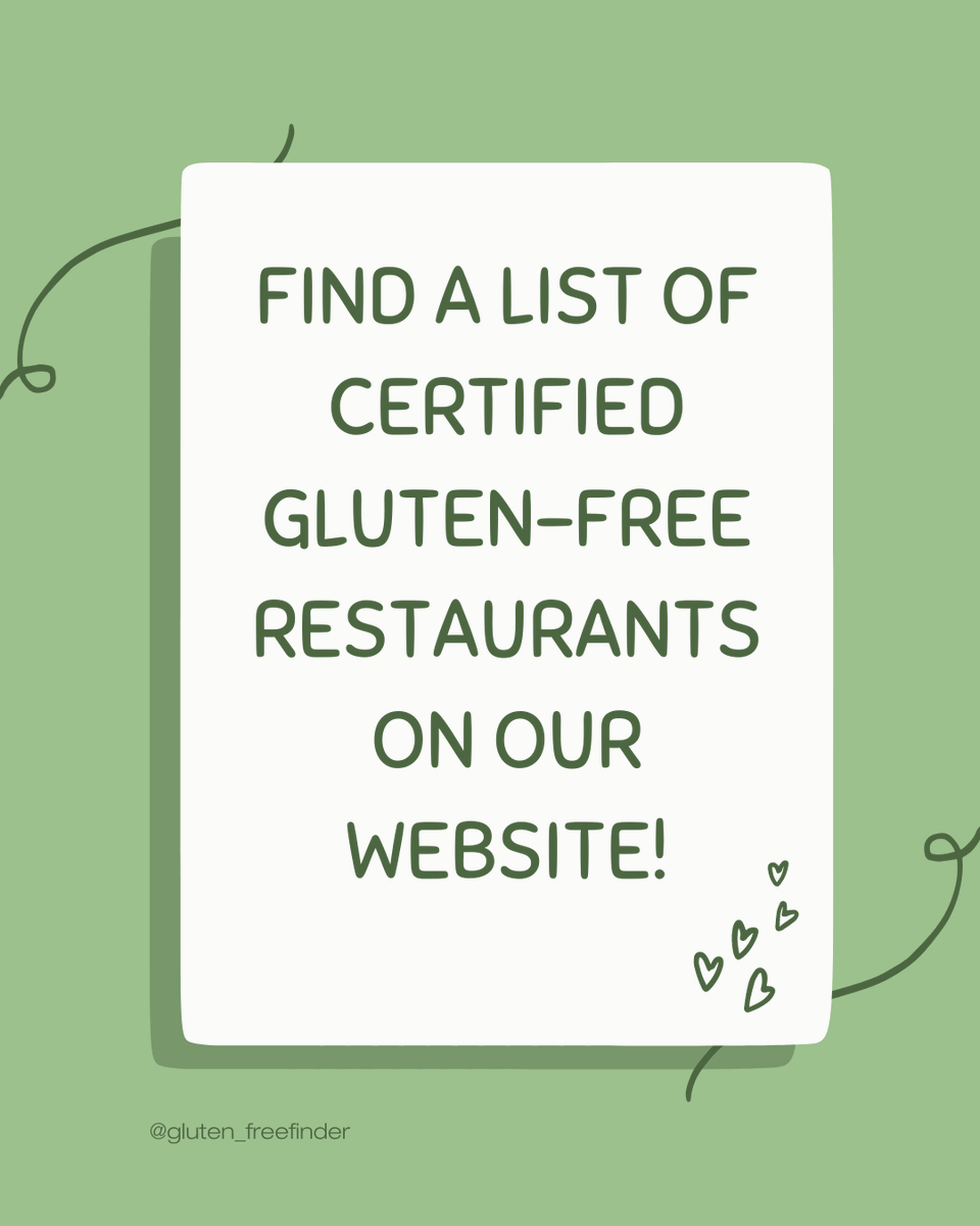 DID YOU KNOW YOU CAN FIND A LIST OF GLUTEN-FREE CERTIFIED RESTAURANTS ON OUR gf-finder.com WEBSITE? Visit now! #glutenfreecertified #glutenfreerestaurants #certifiedglutenfreerestaurants