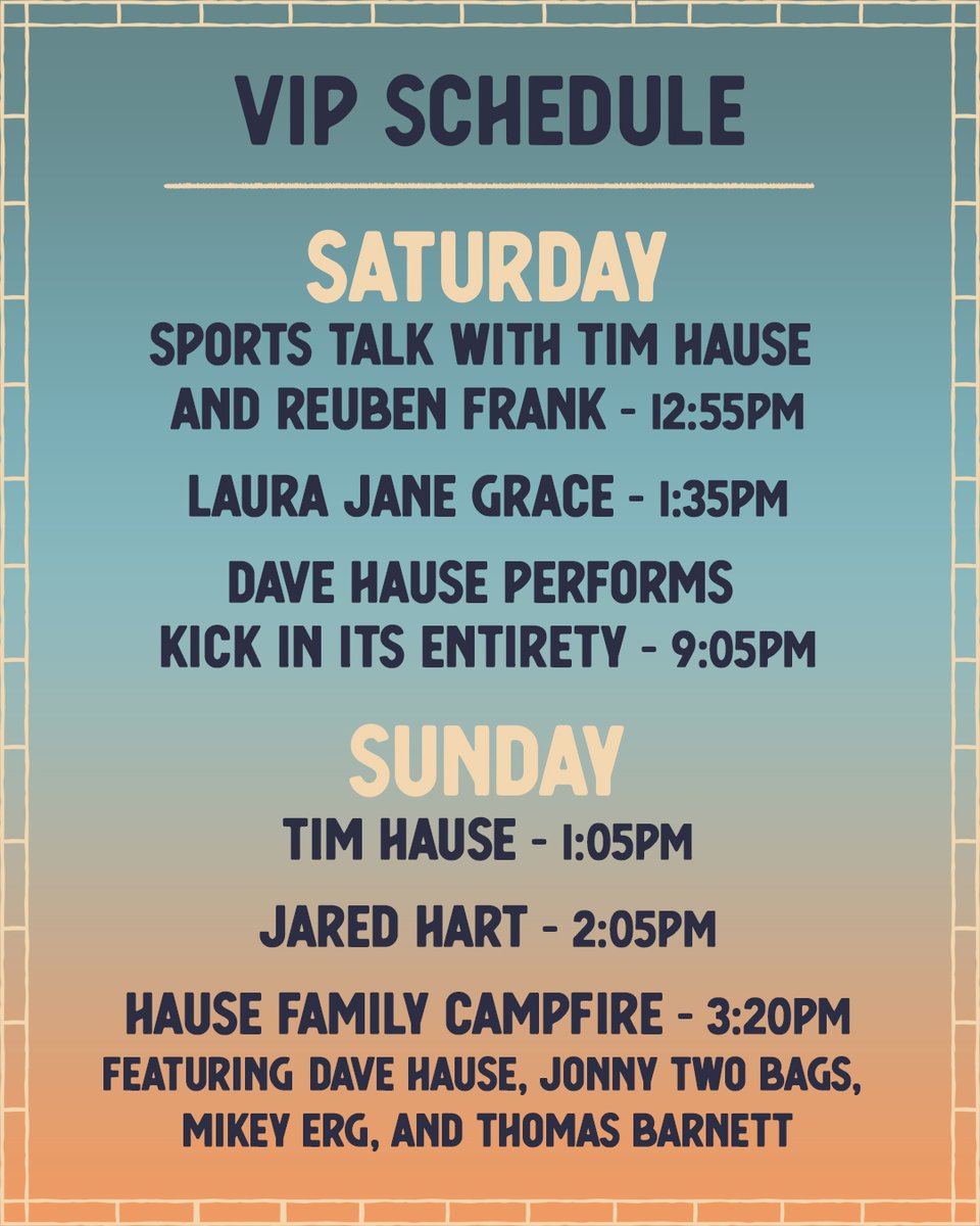 Here you have it, folks! The official Sing Us Home VIP performance schedule for your viewing pleasure 🕊️ Plan accordingly! - For those of you who are still in decision mode, we have a few VIP passes left to snag >> singushomefestival.com