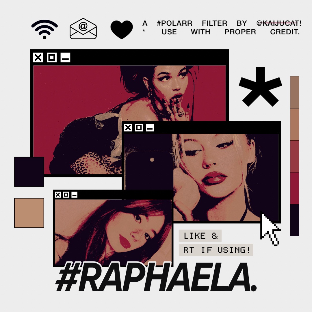 kaijucatrph's tweet photo. presenting     …    ——   #RAPHAELA.      a  polarr  filter  by  kaijucat!    *like  or  retweet  if  using.   [ credit  is  m͟a͟n͟d͟a͟t͟o͟r͟y̲. ] https://t.co/wt3pkfvA3v