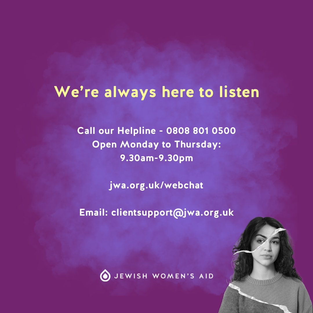 Domestic abuse exists in the Jewish community just as much as anywhere else. ✡️ 1 in 4 women will experience domestic abuse at some time in their lives. Jewish women are no different. Our team has been trained to support all Jewish women. 📲 #VAWG #Jewishcommunity #service