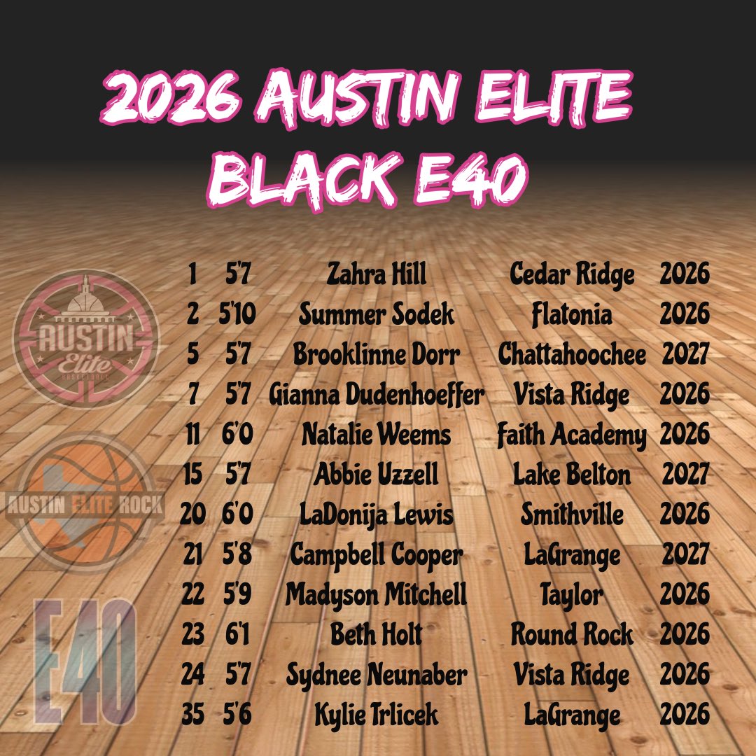 It’s 🚀. Introducing the 2026 Austin Elite Black E40 team. 

All levels! Let’s get it in! #AESWAG @troiswain10 @RedmonJorge