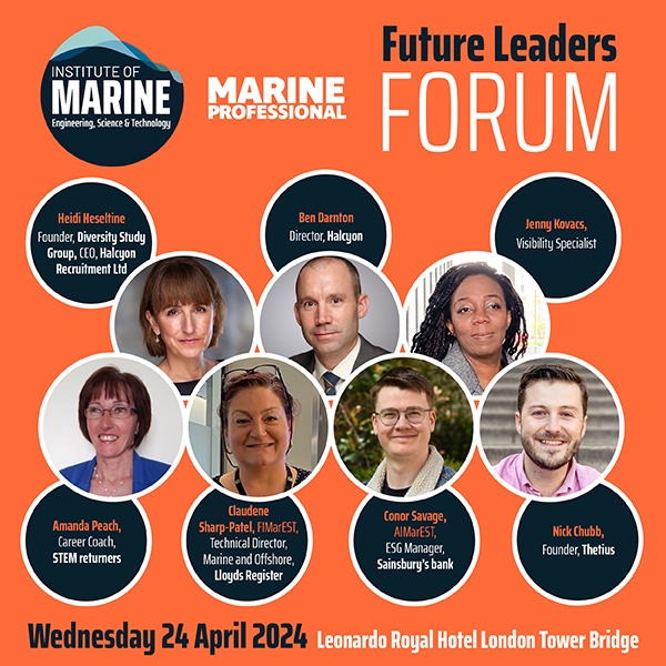 The @IMarEST is hosting its first Future Leaders Forum, Wednesday 24th April 2024 at the Leonardo Royal Hotel London Tower Bridge, London, UK.  Aimed at supporting early career professionals, places are free until Friday 19th April, so register now: imarest.org/events/future-…