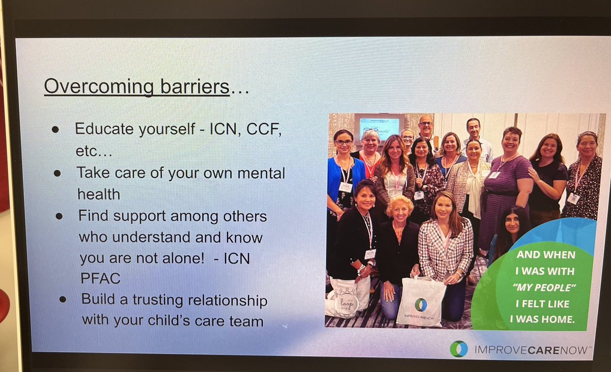 What a powerful message from @jmmh123 for a caregiver/parent of a child with IBD- so very true! #TogetherWeCan #ICNCC24S @ImproveCareNow