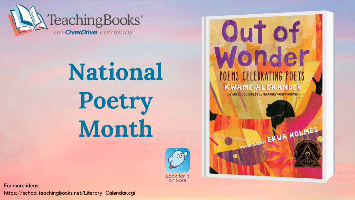 Wrap up National Poetry Month with this Meet-the-Author recording from Kwame Alexander discussing his book Out of Wonder: Poems Celebrating Poets. share.teachingbooks.net/QL88E4U