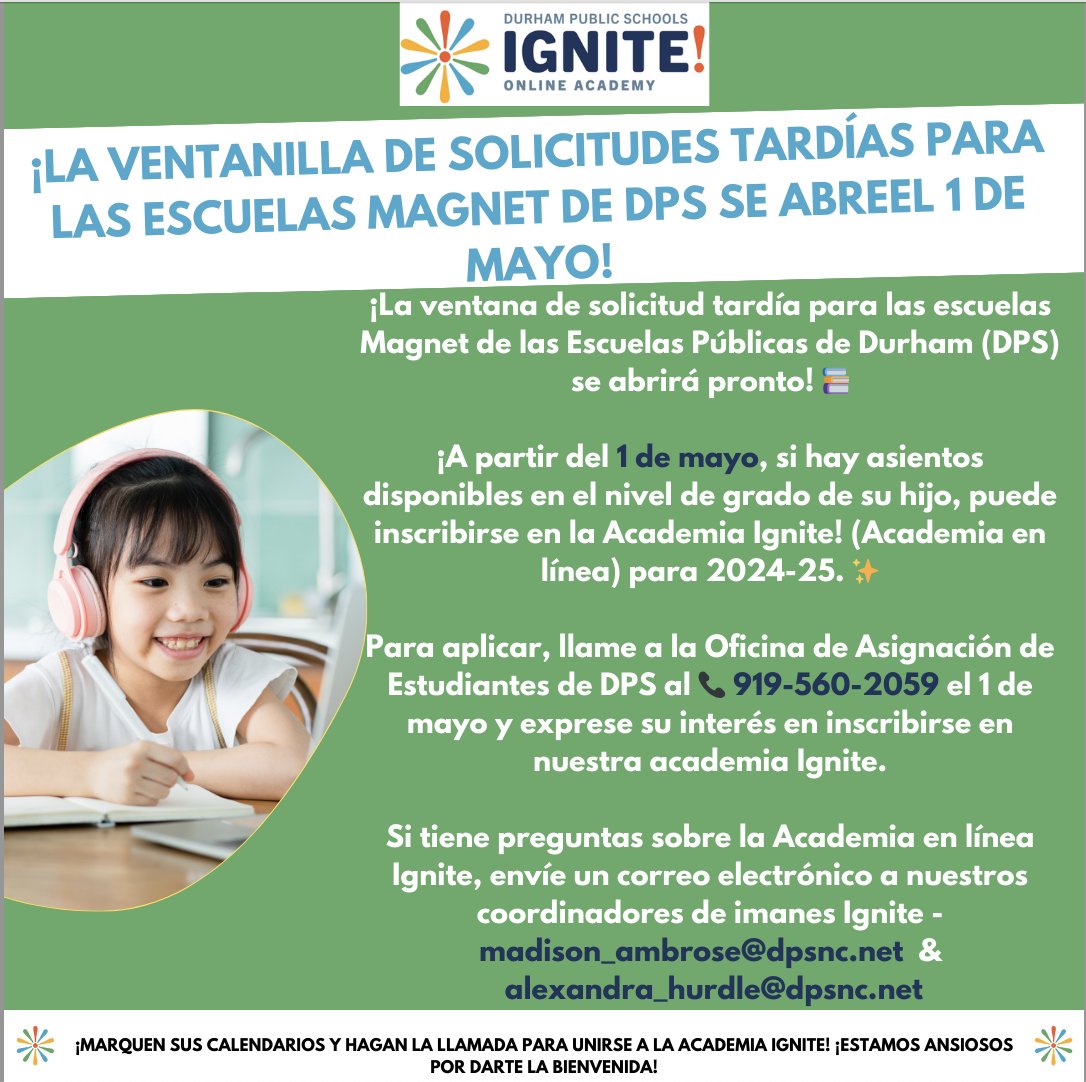 SAVE THE DATE!!! #igniteonlineacademy #dps