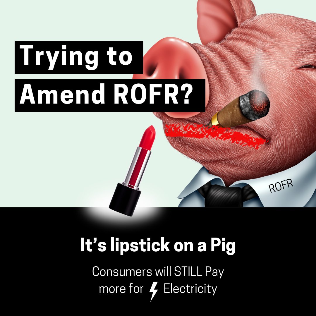 Right of First Refusal #ROFR for utilities will increase costs for consumers, and attempts to change that is as useless as lipstick on a pig. It's still a pig. #IAlegis #IAleg