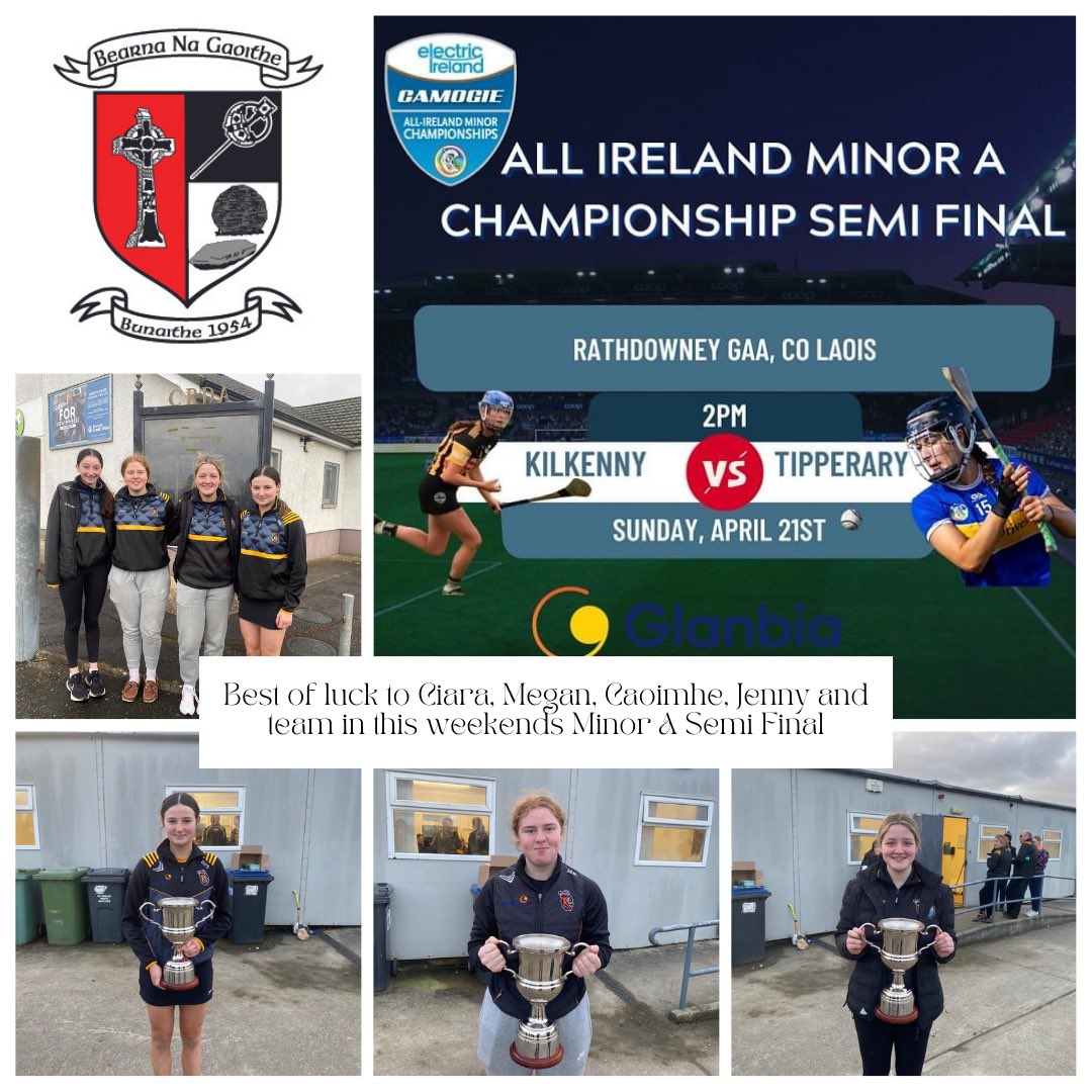 Windgap camogieclub (@windgapcamogiec) on Twitter photo Best of luck to the Windgap representation and team this weekend in the Minor A Semi-final. To be played in Rathdowney Co. Laois at 2pm Sunday 21st April. Tickets can be bought online so please come along and support the players <a href="/KilkennyCamogie/">Kilkenny Camogie</a> <a href="/windgap_ie/">Windgap.ie</a> Best of luck to the Windgap representation and team this weekend in the Minor A Semi-final. To be played in Rathdowney Co. Laois at 2pm Sunday 21st April. Tickets can be bought online so please come along and support the players <a href="/KilkennyCamogie/">Kilkenny Camogie</a> <a href="/windgap_ie/">Windgap.ie</a>
