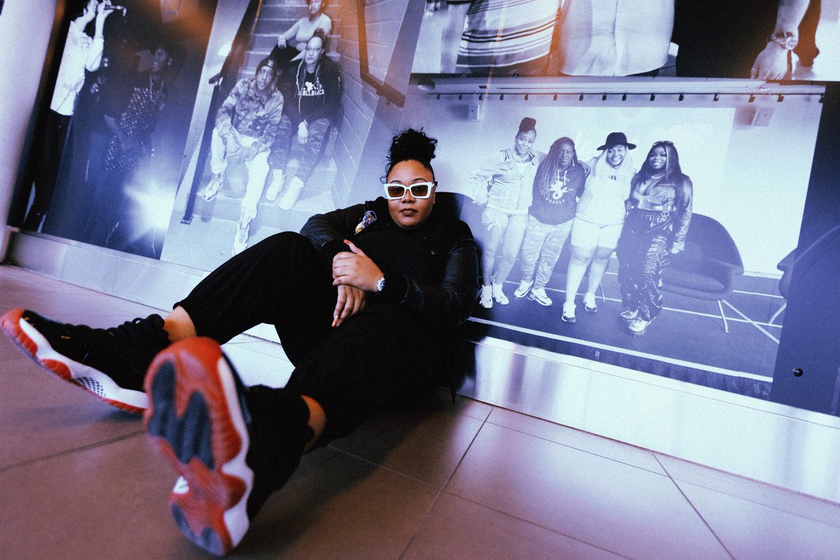 Sitting in front of a photo exhibit located @ Billy Bishop Airport which features myself & many other Canadian Hiphop legends curated by the incomparable Ajani Charles for his exhibit “Project T Dot”

The image used is from Honey Jams Women in HipHop Panel, celebrating #HipHop50